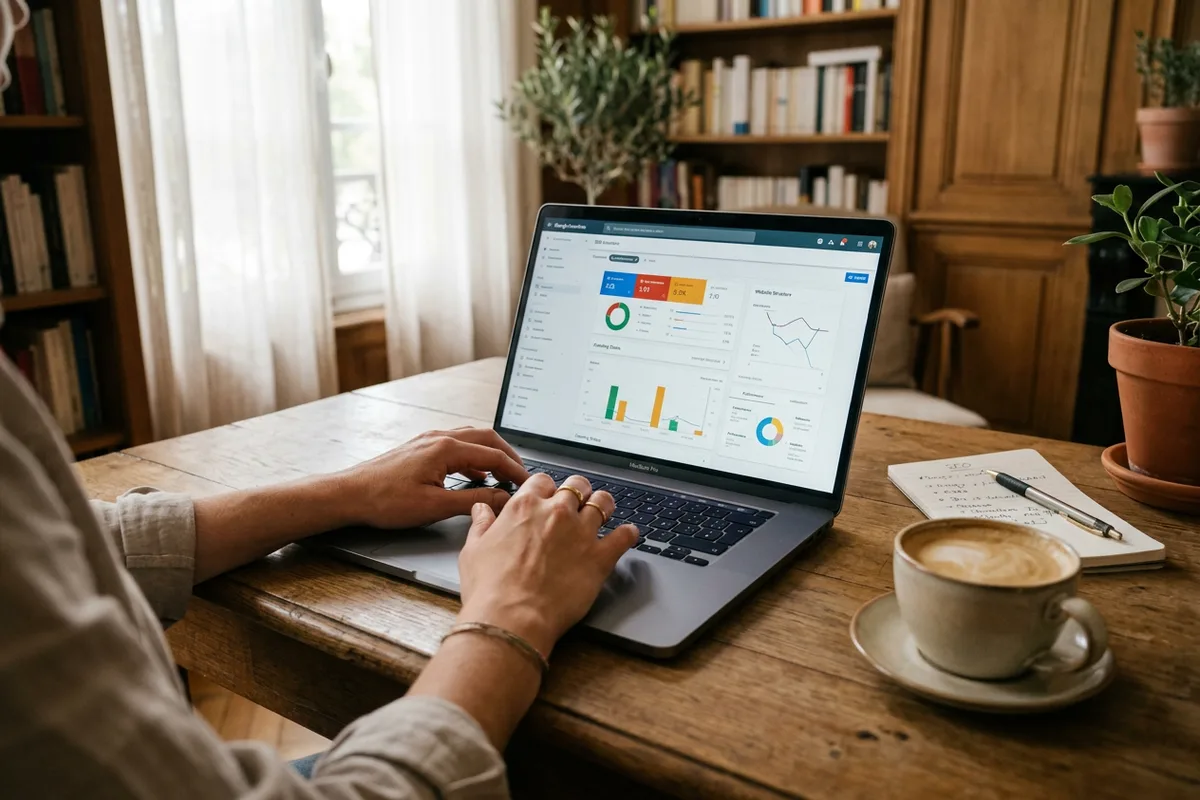 Exercice pratique d'audit technique de site web pendant la formation SEO à Béguey. Exercice pratique d'audit technique de site web pendant la formation SEO à Béguey.